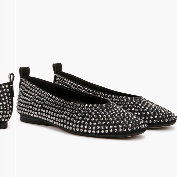 Naturalizer Shoes - Naturalizer Black and Silver Studded Flats